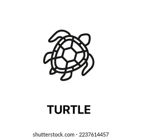 turtle icon vector. Linear style sign for mobile concept and web design. candy cane symbol illustration. Pixel vector graphics - Vector.
