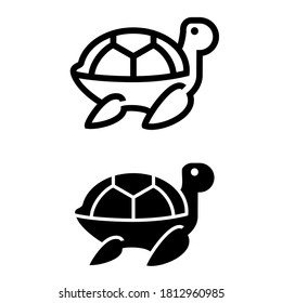 Turtle icon vector set. animal illustration sign collection. aquatic symbol.