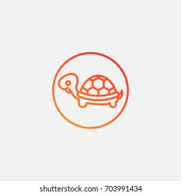 Turtle icon.gradient illustration isolated vector sign symbol