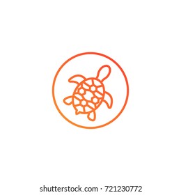 Turtle icon.gradient illustration isolated vector sign symbol