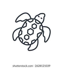 turtle icons isolated on White Background. Flat style design