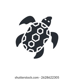 turtle icons isolated on White Background. Flat style design