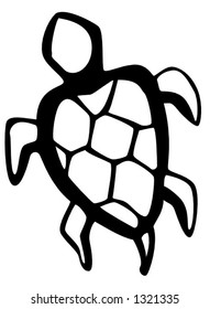 turtle illustration in black and white