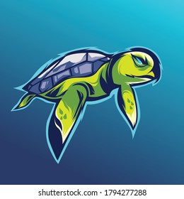 Turtle illustration, E-Sport team logo