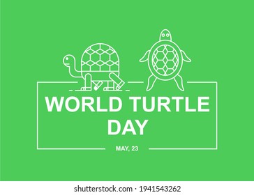 Turtle illustration with line art style. Easy to edit with vector file. Can use for your creative content. Especially about world turtle day campaign in this may.