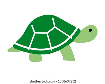 Turtle illustration. Symbol isolated on a white background. Vector.