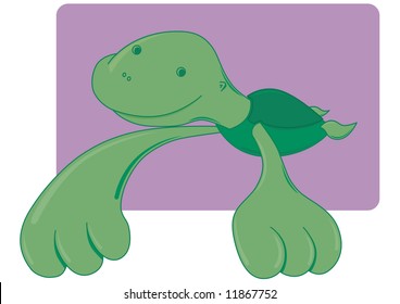 Turtle illustration. Vector file.