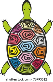 turtle isolated on White background. Vector illustration