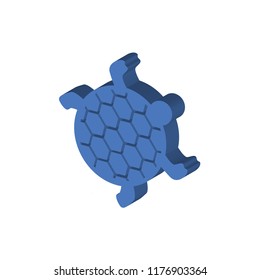 Turtle isometric left top view 3D icon