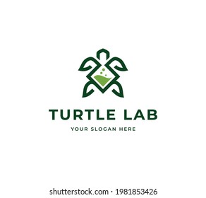 turtle lab vector logo design. modern turtle logo design