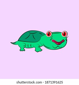 turtle laughing out loud, streetwear or t-shirt design