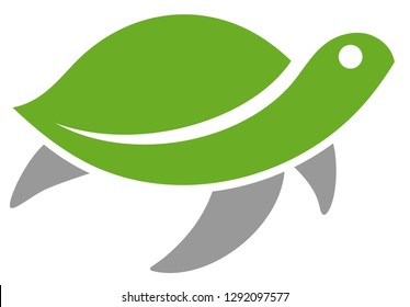 Turtle leaf abstract design vector