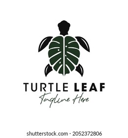 turtle leaf inspiration illustration logo design