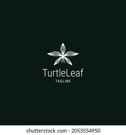 Turtle leaf Line abstract design vector