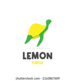 Logo de la ilustración del icono del limón de la tortuga