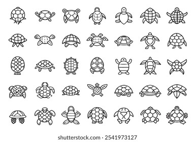 Turtle Line Art Icon Minimalist Style.eps
