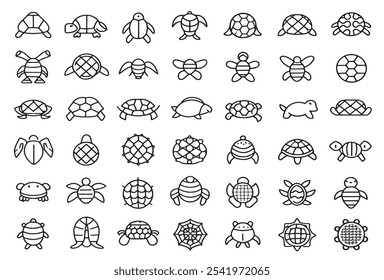 Turtle Line Art Icon Simple Design.eps
