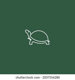 Turtle Line Art. Simple Minimalist Logo Design Inspiration. Vector Illustration.