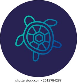 Turtle Line Circle Gradient Style