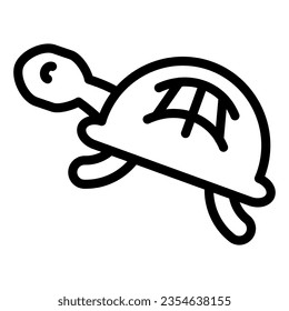 Turtle line icon. Animal vector illustration isolated on white. Tortoise outline style design, designed for web and app. Eps 10