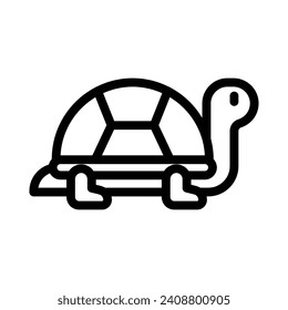 gráfico vectorial de ilustración de icono de línea tortuga. Ilustración de elemento simple gráfico vectorial, adecuado para aplicaciones, sitios web y presentaciones aisladas en fondo blanco