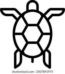 turtle line icon illustration vector