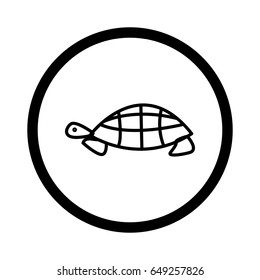 Turtle line icon, outline vector sign, linear pictogram isolated on white. Symbol, logo illustration