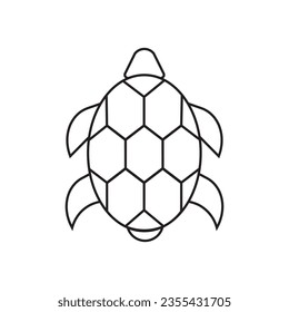 Turtle line icon. Shell, tortoise, sea life. Seafood concept. Can be used for topics like wildlife, animals, seaside cuisine

