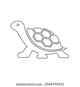 Símbolo de icono de línea de tortuga. Elemento de tortuga aislado de calidad Premium en estilo de moda. Ilustración vectorial