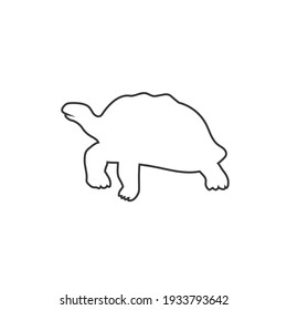 Schildkrötensymbol, Vektorgrafik auf Flachebene