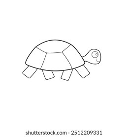 Turtle line icon vector isolated contour symbol black illustration