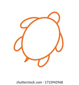 turtle line style icon design Sea life ecosystem fauna ocean underwater water nature marine tropical theme Vector illustration