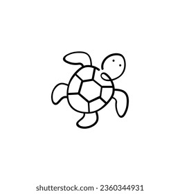 Turtle Line Style Icon Design