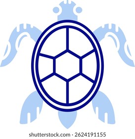 Turtle Line vector Icon Design