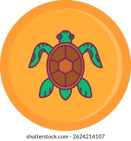 Design de ícone de vetor de tartaruga