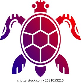 Turtle Line vector Icon Design