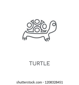 Turtle linear icon. Turtle concept stroke symbol design. Thin graphic elements vector illustration, outline pattern on a white background, eps 10.