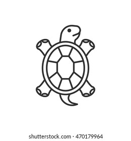 turtle linear icon. Thin line design