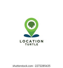 Turtle location logo design icon template