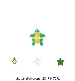 Turtle Logo abstract design vector template 