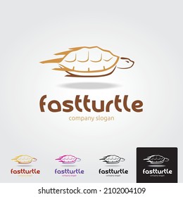 Turtle Logo abstract design vector template 