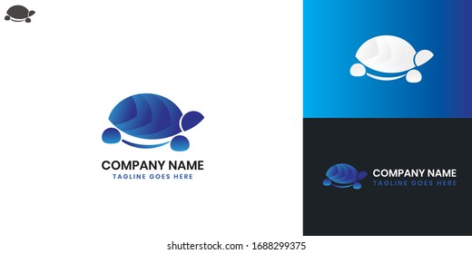 Turtle Logo - All elements on this template are editable with vector software