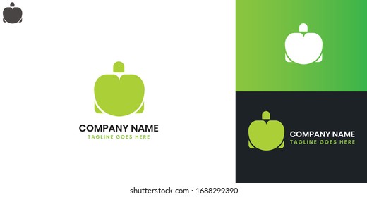 Turtle Logo - All elements on this template are editable with vector software