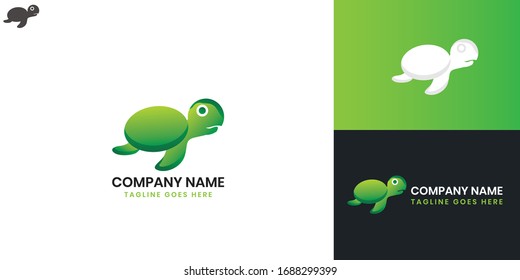 Turtle Logo - All elements on this template are editable with vector software