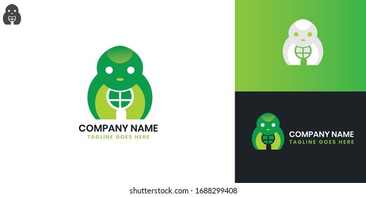 Turtle Logo - All elements on this template are editable with vector software