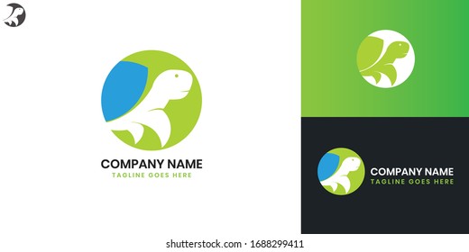 Turtle Logo - All elements on this template are editable with vector software