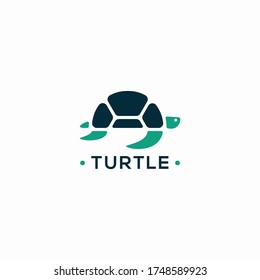 turtle logo animal green abstract