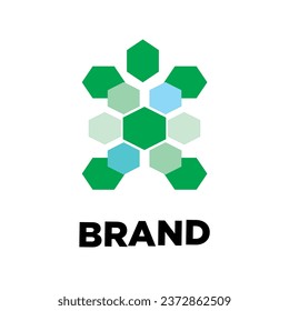 
turtle logo animal green hexagon abstract