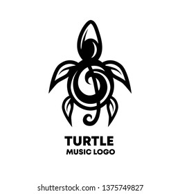 Turtle logo black treble clef