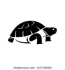 turtle logo black white silhouette,